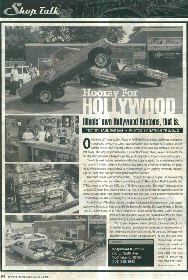Shop Talk - Lowrider Magazine February 2002